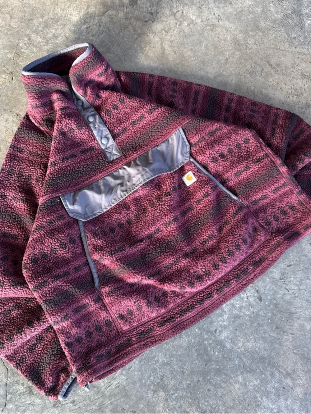Carhartt Burgundy Aztec Fleece